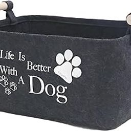 Pet Toy Storage Box, Dog Toy Box with Handle, Large Capacity Toy Storage Basket for Storing Pet Clothes for Pet Supplies and Dog Toys-22
