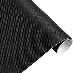 CVANU 3D Texture Black Carbon Fiber Self Adhesive Vinyl Car Wrapping Sheet Decal for All Vehicle Type (12inch X 150inch)-image-72