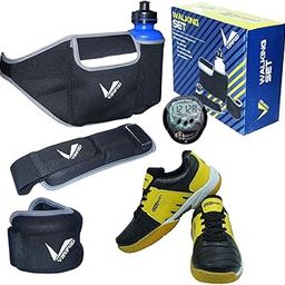 Gowin Badminton Shoe Power Black/Yellow Size-9 with Verified Walking Set-image-12