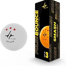 PULSEIT PulseBounce High Performance Table Tennis Balls, 40+ for Professional Matches, 3-Star Ping Pong Balls for Kids & Adults Training, Durable ABS Plastic (White) (Pack of 3)-picture-14