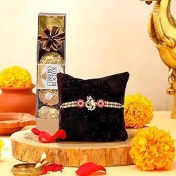 TIED RIBBONS Rakhi For Brother With Chocolates - Designer Rakhi With Chocolate Box (4 Pcs) , Rakshabandhan Special Card - Rakhi Gift For Brother, 130 Gram-image-28