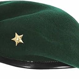 Wan-sukh Unisex French Woolen Beret Cap, Rajputana Cap, Traditional Army Style Cap, Classic European Hat, Woolen Beret Cap, Che Guevara Green Star-picture-34