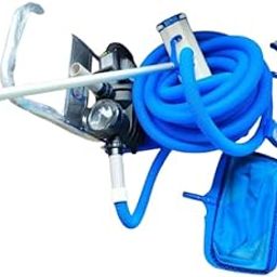 Swimming Pool Portable Section Cleaner, Pole 16feet,Flexible Hose Pipe 10mtr, Vacuum Head 18 inch,Wall Brush, Test kit, Algae Brush, Leaf Net, Vacuum Pump 0.75,Heavy Trolley-image-66