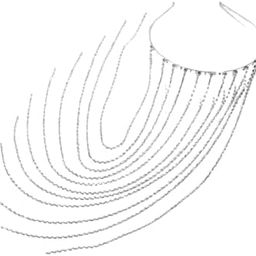 Rhinestones Long Tassel Headband Hair Chain Jewellery Hairband for Women Diamond Hair Band for Weddings and Parties| Bridal Tassel Headband | Hair Jewellery (Pack of 1)-image-50