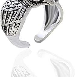 Silver Rings for Men Owl Face Ring Stylish Adjustable Silver Ring For Boys-image-19