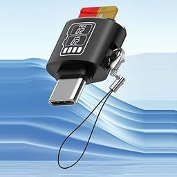 WeFly Micro SD Card Reader, USB C to SD Card Reader, Type C TF Memory with USB C to USB Adapter, Mepsies USB OTG for Laptops, MacBook, Galaxy Phones and More-1