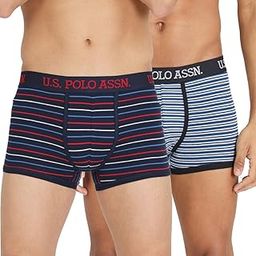 Men Horizontal Stripe Cotton I004 Trunks - Pack of 2-picture-36