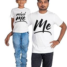 me mini me Round Neck dad and Son T-Shirt Set for Dad and Son - Blue, 100% Pure Cotton (Each Size Sold Separately)-picture-26