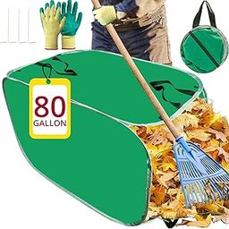 PUNCHMAN Foldable Lawn and Leaf Collector - Pop up Reusable Leaf Bags with Handles,Easy Leaf Remover for Yard and Lawn,Collapsible Garden Leaf Clean up and Picker Trash Bag for Leaves with Golves-image-54