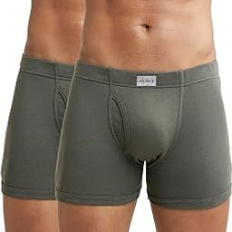 8008 Men's Super Combed Cotton Rib Solid Boxer Brief with Ultrasoft Concealed Waistband (Pack of 2)-image-83