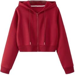 Crop Hooded Sweatshirt for Women Winter Wear Crop Hoodie-image-87