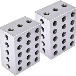 findmall 2-3-4 Blocks Matched Pair 23 Holes (2"x3"x4") 234 Accuracy Ground Machinist Set Up Blocks .0003" HRC 55-62-23