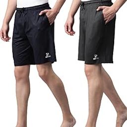 Pack of 2 Printed Lounge Shorts (Navy & Grey)-image-3