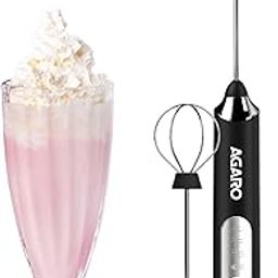 AGARO Royal Milk Frother, 3-Speed Electric Frother for Coffee with Whisk and Frother, Frother Mixer, Stand-up Design, for Cream (Whisk Milk frother), Rechargeable, Stainless Steel-4