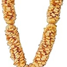 Sandalwood Processed Photo Frame Mala | Chandan Scented Wooden Chaal | Wooden Garland for Photos of Loved Ones|Traditional Mala for God, Ancestors and Pitra, Pooja Room (Size:-16 inch/40cm)(2 Ghar)-8