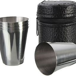 bnf® 4pcs Wine Stainless Steel Cup Mug with Cover Drinking Beer Tea Tumbler|Home & Garden | Kitchen, Dining & Bar |Mugs| 4X Stainless Steel Wine Cup 1x PU Cover-image-51