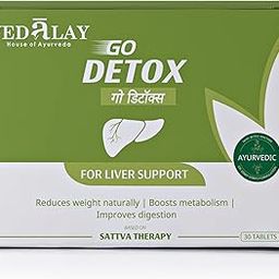 Vedalay GoDetox Ayurvedic Tablets | For Liver Support & Weight management |1 month pack (30 tablets) | Improves Metabolism Naturally-image-25