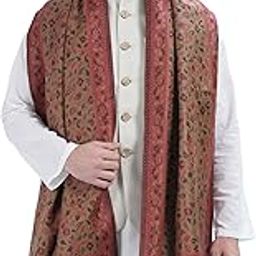 Men's Ethnic Shawl/Stole for Men, Faux Pashmina, Traditional Kashmiri Kani Design Shawl for Winters-image-37