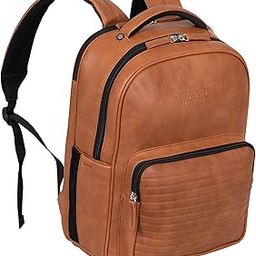 Reaction On Track Pack Vegan Leather 15.6” Double Compartment Laptop Backpack With RFID-picture-28