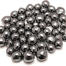 Hematite Tumbles Natural Crystal Healing Stones Reiki Healing Stones Chakra Stone Tumble Kit By REBUY, Color Gray, Weight 100 Grams-image-57