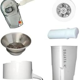 PESTLE-X 6 Piece Sujata Juicer Attachements Compatible for Sujata Supermix,Dynamix Models | Juicer Cover | Jali Cover | Motor Coupler | Food Pusher | Jali Pot | Waste Pot.-picture-24