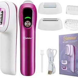 HATTEKER HT-529 3 IN 1 Professional lady care set for hair grooming, Portable Design Epilator/Shaver/Callus for Safe & clean Hair Removal, USB charging 1200 mAh lithium battery, runtime 180 minutes-12