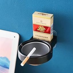 Luteti Wall Mount Cigaret Smoke Ashtray Ash Cylinder Holder Portable For Wall mounted ashtray storage shelf ashtray Office Home-image-24
