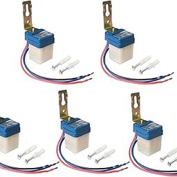 Electronic Spices Electronic Spices QS-301 Waterproof 220V Auto Day and Night ON and OFF photocell LDR sensor switch 6A for lighting Pack of 5-27
