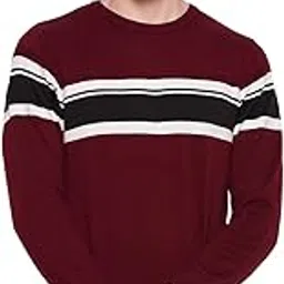 cantabil Men Maroon Full Sleeves Sweater-picture-44