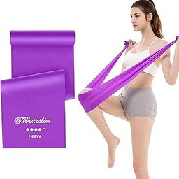 Wearslim® Professional Resistance Loop Bands for Legs and Butt | Elastic Exercise Band Set for Women | Best Resistant Workout Loops for Booty, Glute, Leg & Thigh Exercising (1.5 Meter Purple)-0
