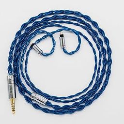 SoundsGood Chrysocolla 4 Core Handmade Wrist Cable Silver Plated High Purity Copper Monocrystalline Copper OFC Earphone Upgrade Cable Replacement Cable (2Pin-4.4mm)-image-98