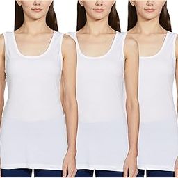 Women's Solid Regular Camisole (Pack of 3) (203-3P_White 90)-picture-54