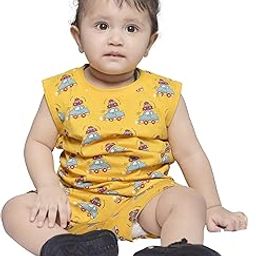 Typographic Printed Solid T-Shirt and Short Set for Baby Girls | Yellow | 12-18 Months | KIDS13640-image-72