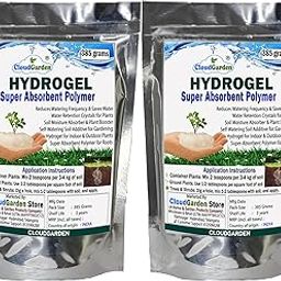 Cloudgarden Hydrogel Crystals – 385g x 2 Long-Lasting Polymer to retain Moisture in Dry Soil; Suitable for Large planters, Agriculture beds & Sustainable Gardening Projects-image-10