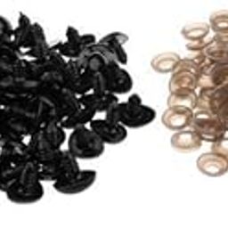CALANDIS™ 3x100 Pieces 10x11mm Triangle Safety Nose with Backs for Bear Doll DIY Black | Other Stuffed Animals | Stuffed Animals-image-3