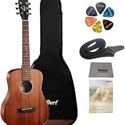 Cort AD Mini M-OP Acoustic Guitar with Cort Gig-Bag, Polishing Cloth, Strap, Picks & E-Book - Mahogany-image-23