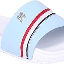 Mens Stylish Sliders White, Red, Black, Grey, Sky Blue Boys Slippers-image-1