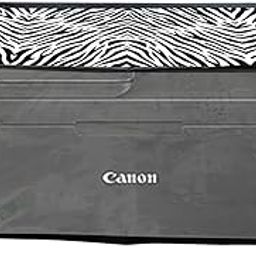 Printer Cover for Canon Pixma E4270 / E4570 All-in-One Ink Efficient Printer with Zipper for Dust Protection ( Zebra Print)-4