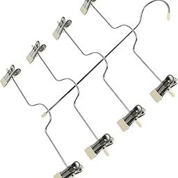 Cabilock Pant Hanger Clothes Hanger Clips Space-Saving Multi-Layer Trouser Rack Home Closet Organizers-image-58