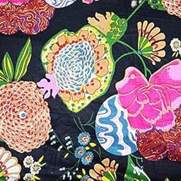 Krishnajaiprifabric Floral Printed 2.5,Meter 100% Cotton Fabric Cloth Block Print Floral Print Fabric Running Running Jaipuri Hand Block Printed Women Dress Material Kurtis Natural 44''inches Width-picture-15
