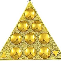 Pmw - Golden Brass Sri Vastu Yantra Omkaram Guruji Advice - Size 8.5 Inch * 8.5 Inch- 1 Yantram - Sree Vaastu Yantram-image-8