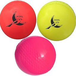 KOEL Cricket Synthetic Ball Soft Ball || Wind Ball for Practice Indoor and Outdoor (Pack of 3)- Multicolor-image-84