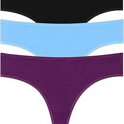 Women Cotton Bikini Style Underwear Thong, Seamless, Low Rise, G-String Sexy Lingerie Panties (Multicolour, 3 Pack)-image-94