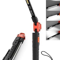 REIL RAID Rechargeable 400LM Mechanic Work Light, Magnetic Flashlight with 230° Rotate and Hook, LED Work Light for Car Repair, Emergency, Grill, Outdoor Work (1 Pack)-32