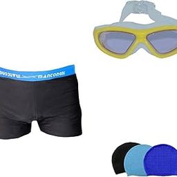 MENS COSTUME IS-5508 BLACK ROYAL MANTONGNI WITH POCKET SIZE FREE SIZE WITH GOGGLES SILICONE IS-SG LARGE WITH BOX YELLOW AND 100% SILICONE SWIMMING CAP BIG DIMPLE BLUE-image-36