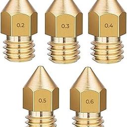 Time To 3D MK8 Nozzle Set for 3D Printer Creality, Prusa, Reprap, Makerbot. Brass Nozzle (Set of 5 Nozzles - 0.2mm, 0.3mm, 0.4mm, 0.5mm, 0.6mm) for 1.75mm Filament.-image-53