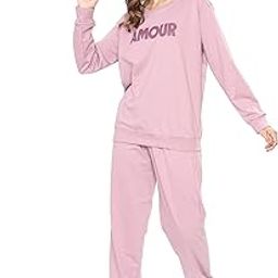 Cotton Track Suit for Womens Printed Full Sleeves Top & Joggers-image-49