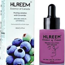Hlreem AHA 30% + BHA 2% Peeling Solution with Ceramide & Bilberry | Exfoliates, Brightens, Fades Dark Spots & Fine Lines | Anti-Ageing, Pore Care, Glowing Skin | Essence of Canada | 30ML-image-100