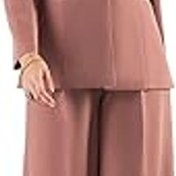 Women’s Dusty Peach 3-Piece Formal Suit | Tailored-Fit Blazer, Waistcoat & Mid-Rise Trousers | Stretchable Fabric, Notched Lapel, Button Closure | Office & Business Wear-image-7