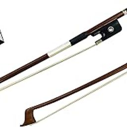 Classic Pernambuco Cello Bow 1/4 Size With FREE Rosin for Bow Hairs and Ebony Frog - Well Balanced - Light Weight - Real Mongolian Horse Hair (Cello 1/4)-picture-19